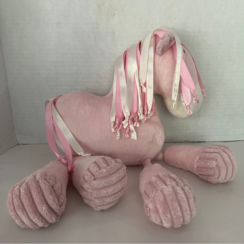 Little Jellycat PINK PONY Horse RATTLE CHIME Carousel Beginnings Lovey PLUSH 14"